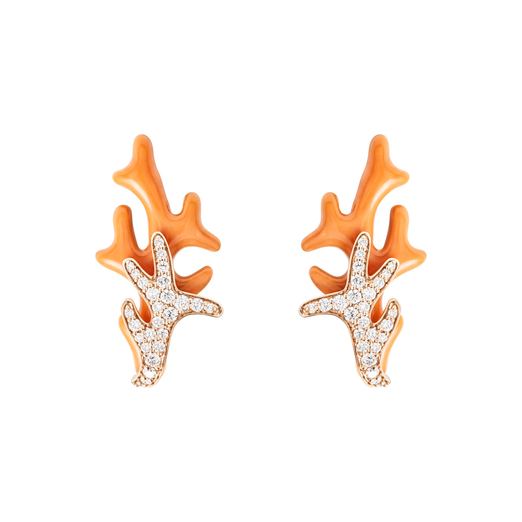 Coral Stud Earrings