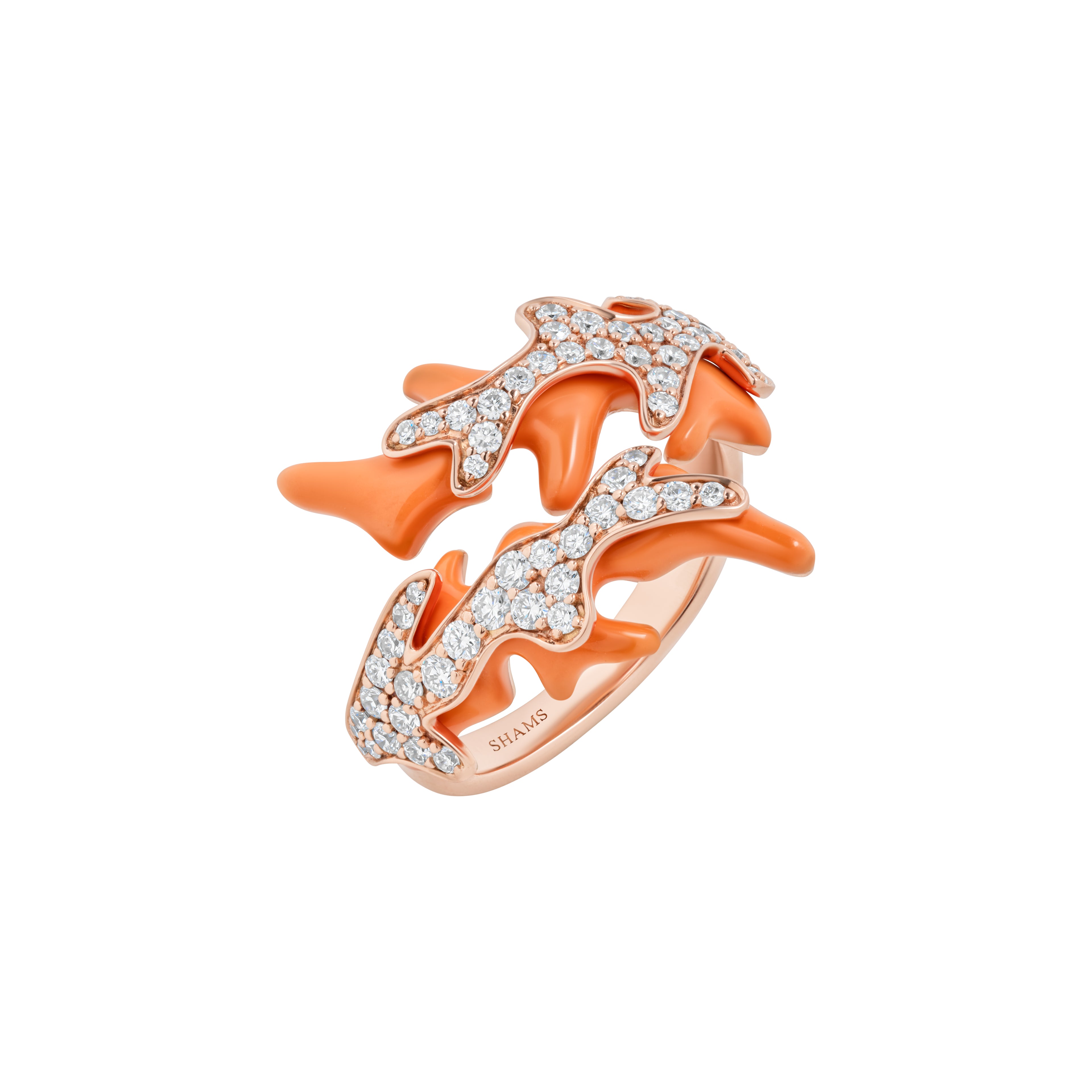 Double Branch Coral Ring