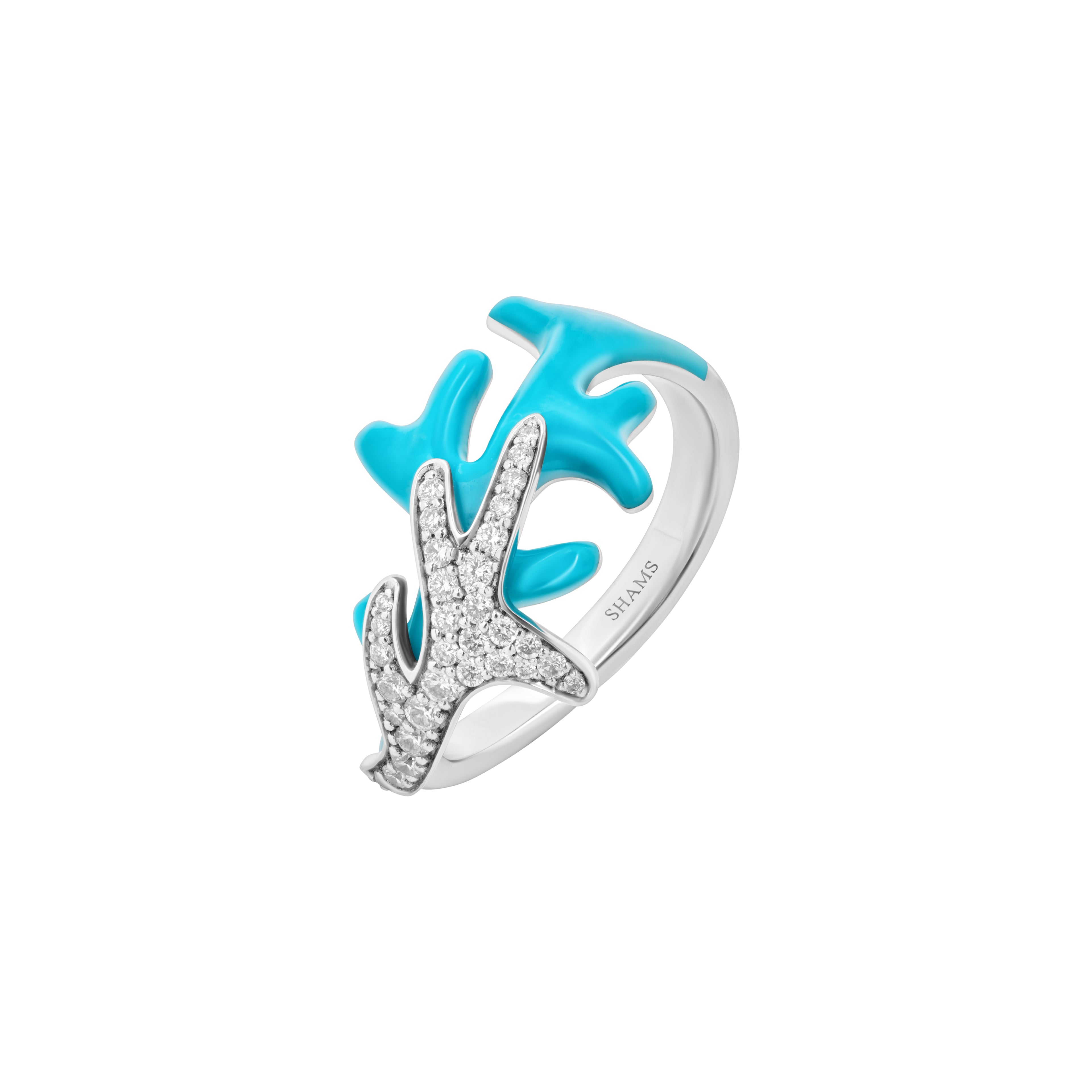 Single Branch Coral Ring Turquoise
