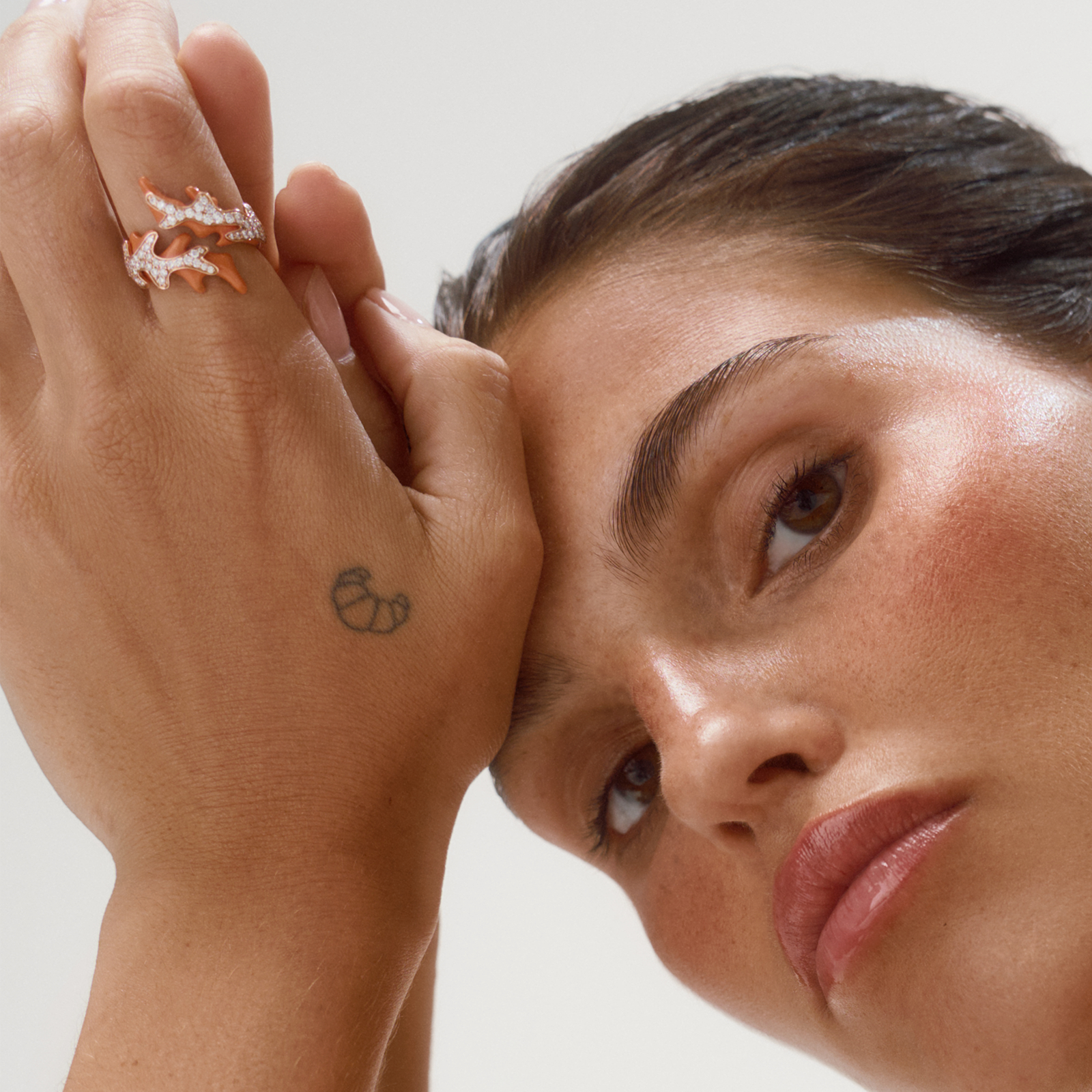 Double Branch Coral Ring