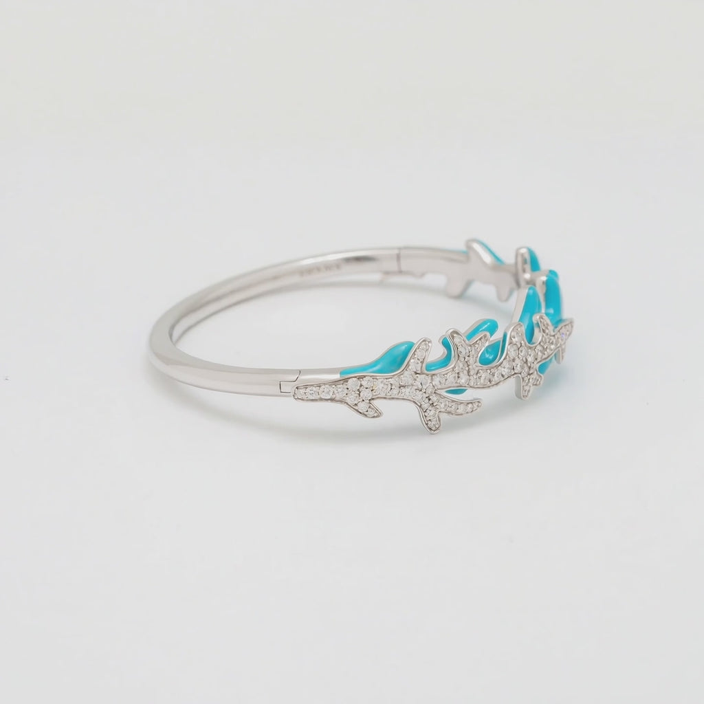 Single Branch Coral Bangle