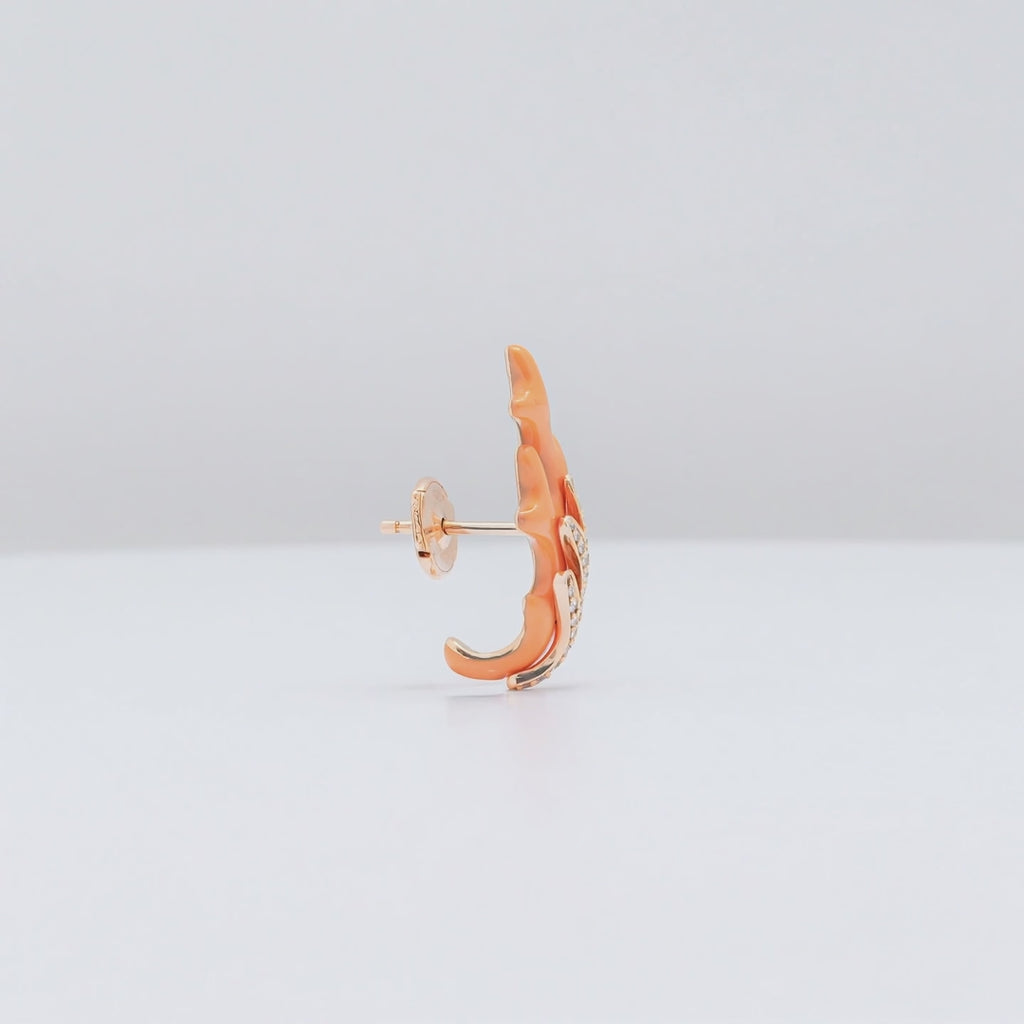 Coral Stud Earrings