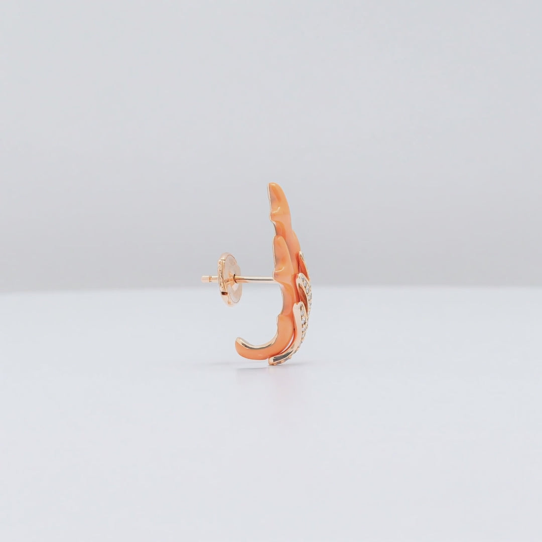 Coral Stud Earrings